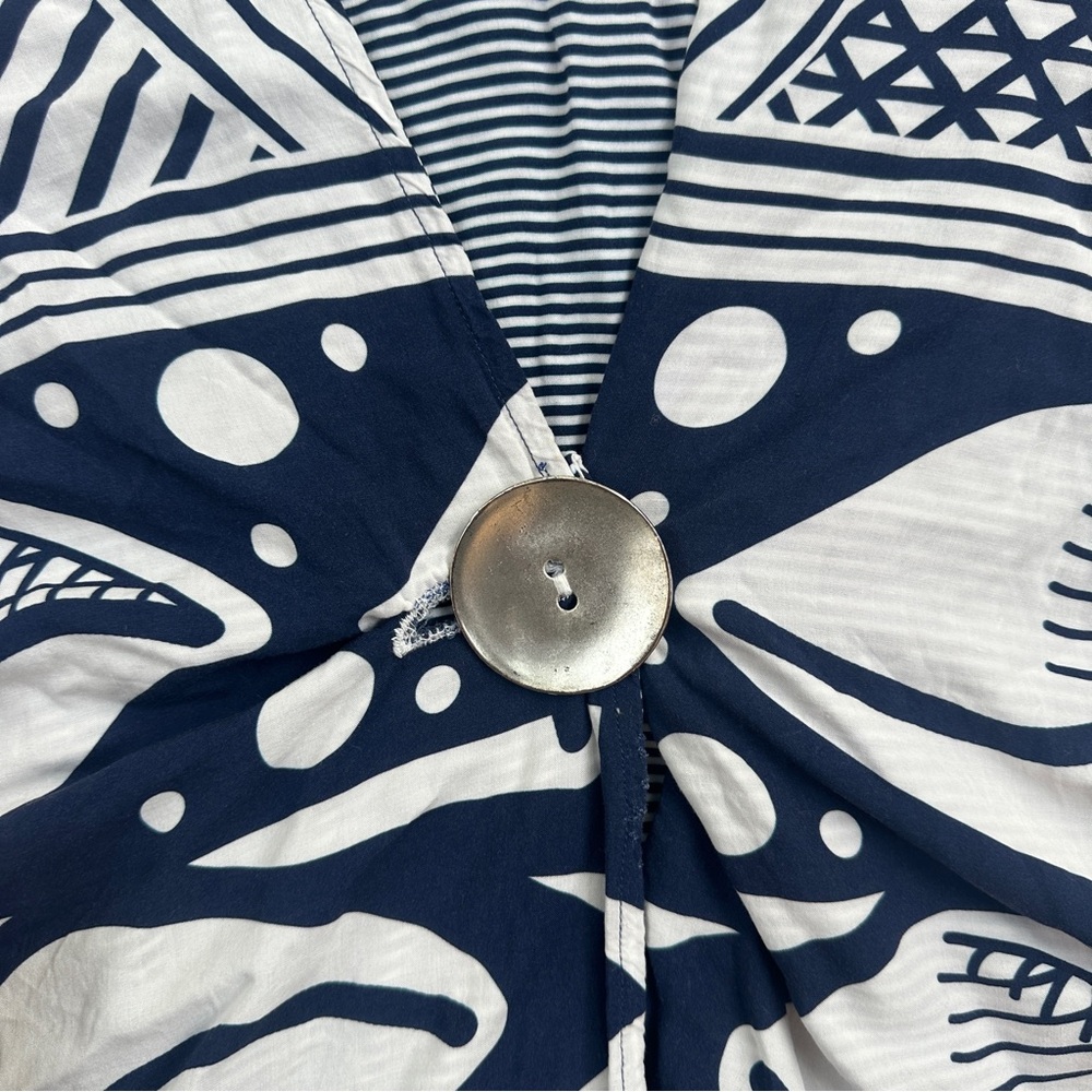 FARM Rio Blue and White Patterned Jacket - Picture 3 of 6